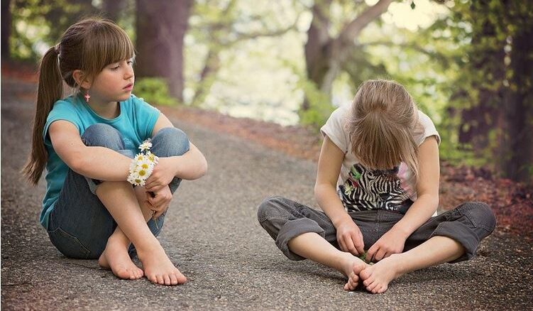 A child lacking confidence because of speech disorder